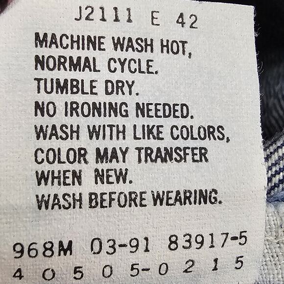 Levi's Vintage 90's Orange Tab  505 Jeans W42 L 30 Made in USA - Picture 9 of 15